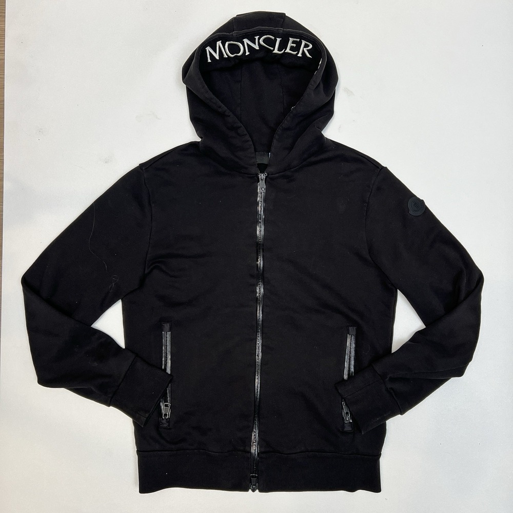 Moncler Maglia Black Hoodie Zip Up New Season Small